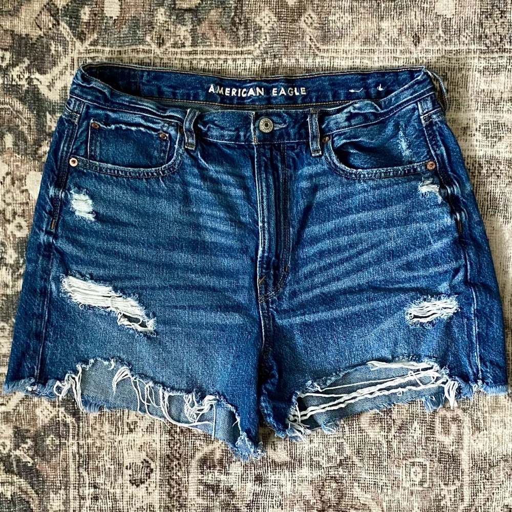 American Eagle Distressed Denim Shorts Size 12